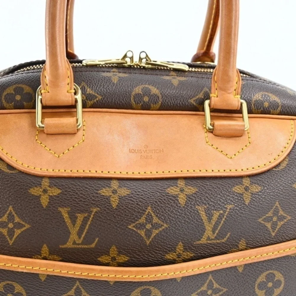 Louis Vuitton Deauville Monogram Travel Bag Cosmetic Weekender Handbag, with COA